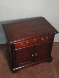 Vintage Mahogany Single Drawer Side Table w/ Cabinet