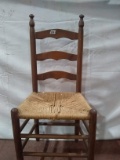 Antique Rush Bottom Ladder Back Chair