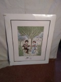 Unframed & Double Matted Lithograph - 