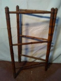 Antique Cherry Faux Bamboo Quilt Rack