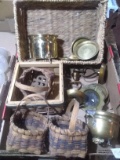 Assorted Brass and Baskets