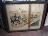 Vintage Framed Print-The Essex County Hounds Going to Grover 1893