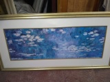 Contemporary Framed and Matted Print-Water Lilies -no glass