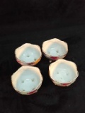 Collection 4 Antique Hand painted Footed Master Salts Made in Germany