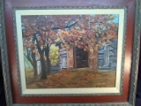 Framed Oil on Canvas-The Open Barn by