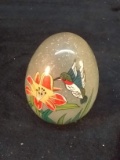 Hand painted Glass Egg