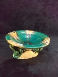 Contemporary Pottery Frog Pedestal Bowl