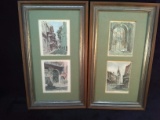 Pair Framed & Matted Antique Prints -New Orleans