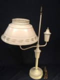 Antique Metal Tole Painted Lamp
