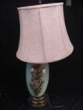 Vintage Mid Century Modern Lamp with Flower Motif