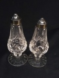 Pair Waterford Crystal Salt And Pepper Shakers