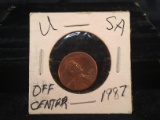 1987 Lincoln Head One Cent Error Coin