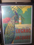 Framed Advertisement -Cognac Jacquet 1997 signed Bouchet