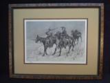 Framed Lithograph-The Hunt-Frederic Remington 470/1950