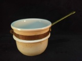 Porcelain and Brass Pot