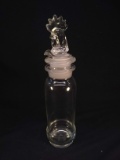 Antique Pharmacy Bottle with Diffuser Spout and Ground Stopper
