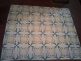 Antique Southern Quilt-Daffodil Applique with Spider Web Quilting