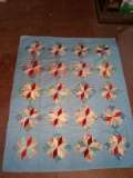 Vintage Southern Quilt-Diamond and Star (Red Diamonds are Polyester)