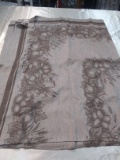 Large Printed Linen Tablecloth