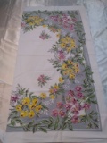 Vintage Cotton Print Square Tablecloth