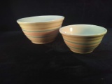 Collection 2 USA Ovenware Mixing Bowls-Pink and Blue Stripe