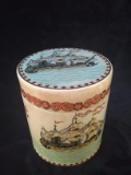 Vintage Porcelain Hand painted Covered Jar