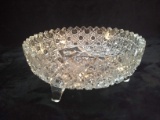 Antique Cut Glass Footed Bowl
