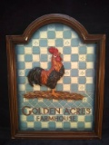 Contemporary Framed Resin Chicken 