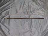 Vintage Walking Cane-Mahogany with Brass Ball