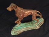 Antique Bronze Dog Figure
