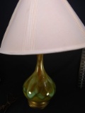 Vintage Mid Century Modern Green Glazed Lamp
