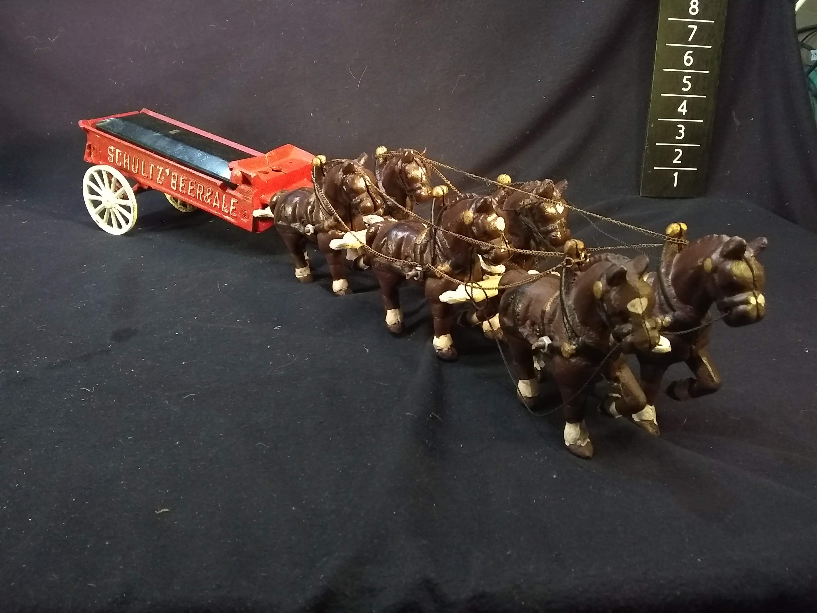 Vintage Cast Iron Schultz Beer & Ale Wagon with 6 | Proxibid