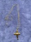 Polished Stone and Metal Cross Pendant and Chain