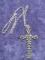 Metal Filigree Cross and Chain