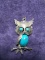 Polished Turquoise Owl Pendant