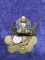 Metal Buddha Brooch, Pin Clasp Broken