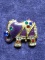 Multicolored Enamelled and Rhinestone Pin