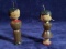 Pair Antique Oriental Bobble Head Figures (As Found)