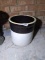 Vintage Brown and White Pottery Crock/Planter-no bottom