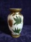 Antique Hand painted Venetian Satin Vase