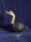 Decorative Carved Wood and Brass Duck