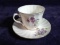 Antique Hand painted Cup and Saucer -Crown Trent