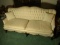 Vintage French Provincial Upholstered Couch with Tufted Back