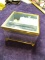 Etched and Beveled Mirror Brass Trimmed Music Box