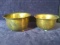 Pair Brass Planters w/ Etched Detail