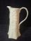 Contemporary Ceramic Pitcher w/ Grape & Leaf Design