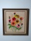 Vintage Framed Needlework-Flowers