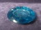 Vintage Art Glass Blue Ashtray