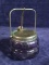 Antique Amethyst Flip Top Condiment Jar-broken Hinge