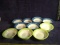 Contemporary China-6 Blue and 4 Green Bowls by Gibson
